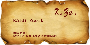 Káldi Zsolt névjegykártya