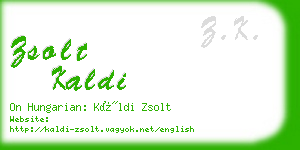 zsolt kaldi business card